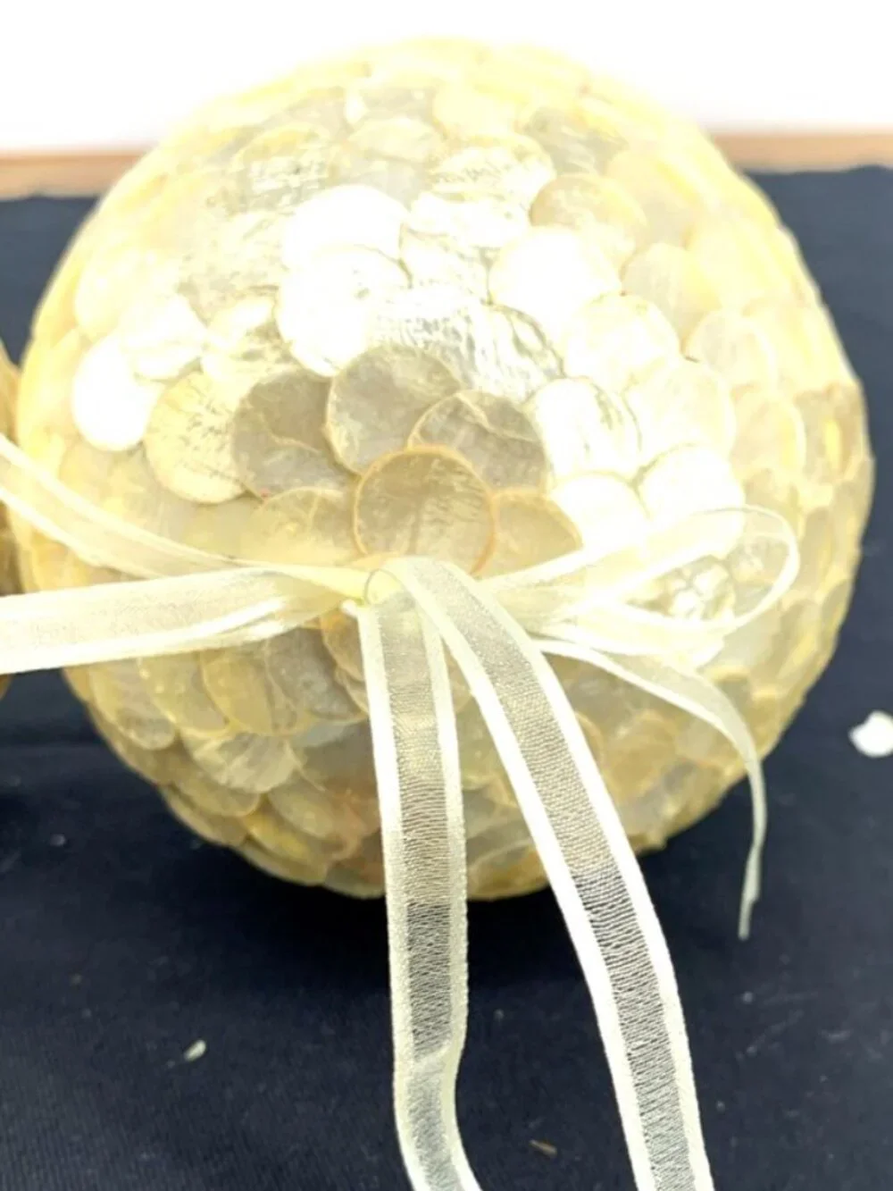 Capiz Shell Christmas Ornaments Scale Pattern Round 5